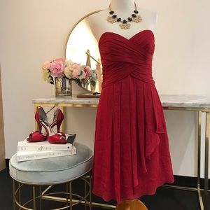 [PRICEDROP] Sweetheart red chiffon dress